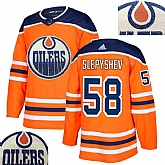 Oilers #58 Slepyshev Orange With Special Glittery Logo Adidas Jersey,baseball caps,new era cap wholesale,wholesale hats